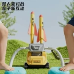 脚踩火箭发射器儿童亲子互动户外玩具双人对战飞天发射筒男孩游戏