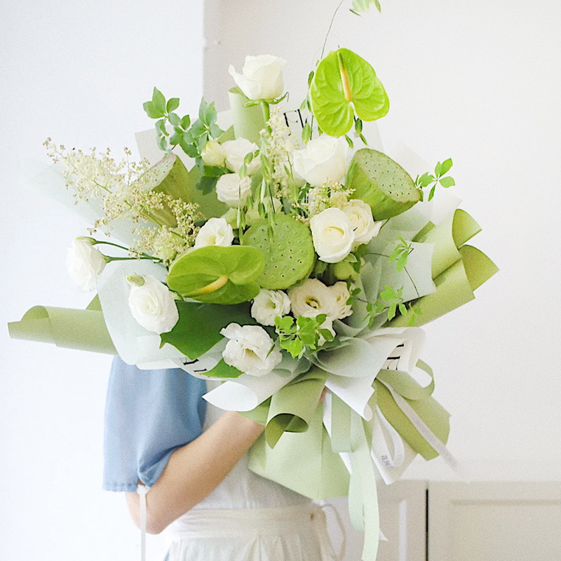 Mañana niebla papel mate Qixi engrosada flor papel de embalaje ramo papel de embalaje papel esmerilado rollo de papel coreano paquete de papel al por mayor