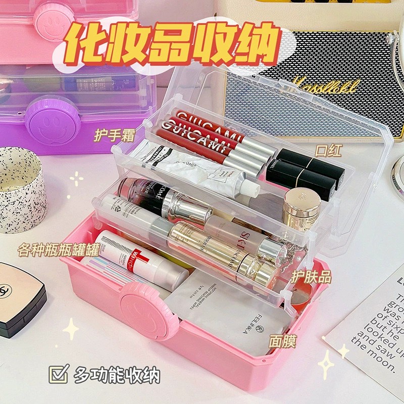 Pigment brush for face, gouache, universal handheld storage box for home use for manicure