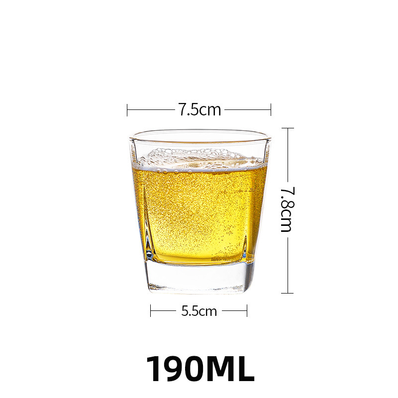 Tazas de vidrio de bar de vidrio comercial endurecido anti-caída tazas de whisky tazas de licores ktv tazas de cerveza