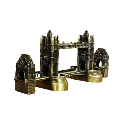 New British tourist souvenir metal Tower Bridge model electroplating work British London Tower Bridge large and small