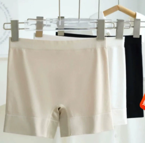 Protective underware, silk safe trousers, shorts, leggings, high waist, flesh color, 1 pieces
