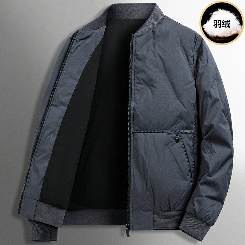 Lightweight Duck down Jacket for Men 2023 Autumn and Winter New Style Simple Stand Collar Short Warm down Jacket Jacket