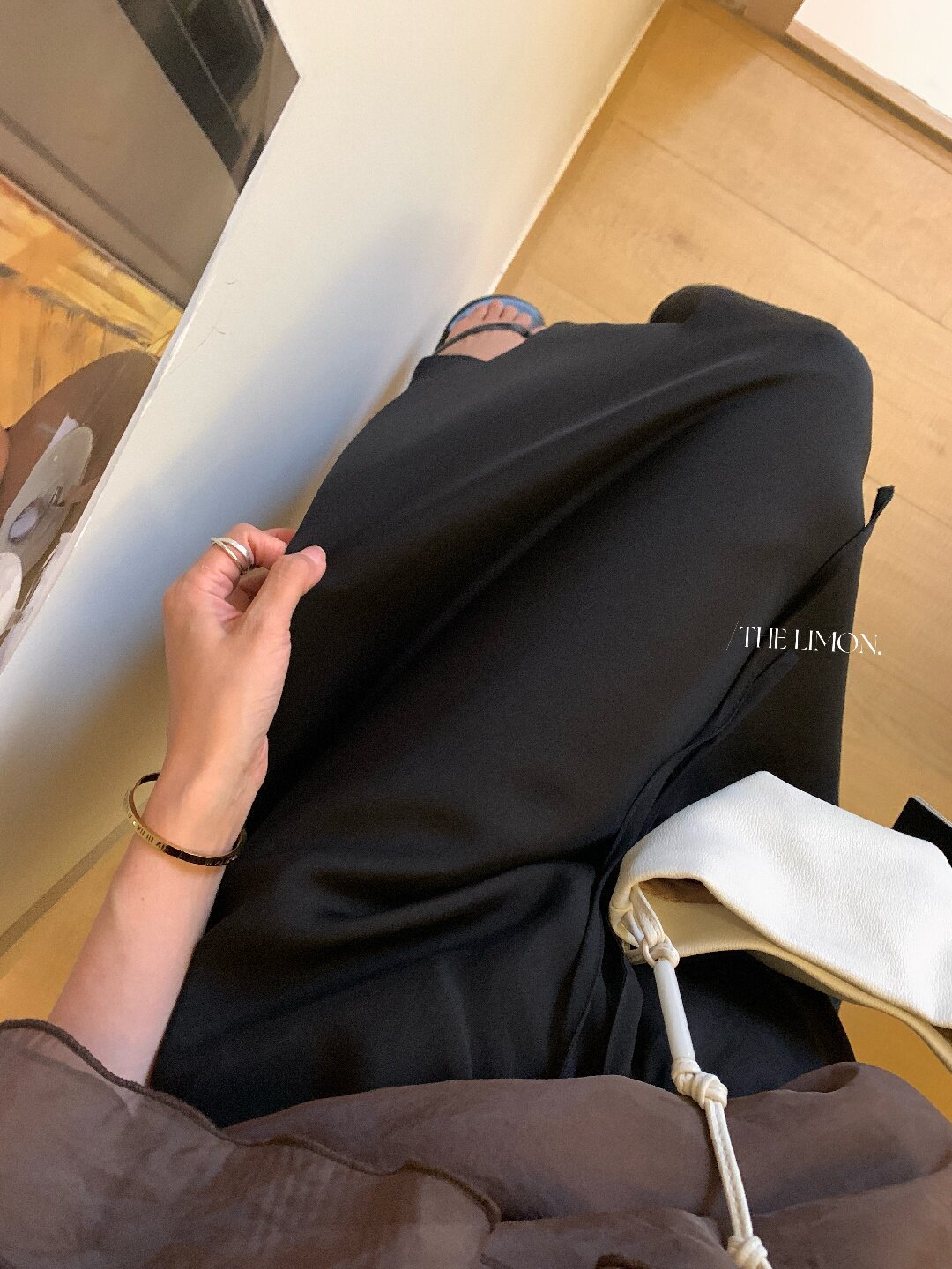 Chân váy chữ A nữ dài mắt cá buộc dây phong cách thư giãn — màu đen, Màu cà phê, xanh lá cây, màu mơ chi tiết 34