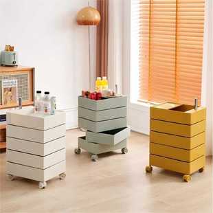 Rotating Storage Cabinet Movable Bedside Table Ins Side Cabinet Simple Scandinavian Storage Cabinet Popular Cosmetics Storage Cabinet