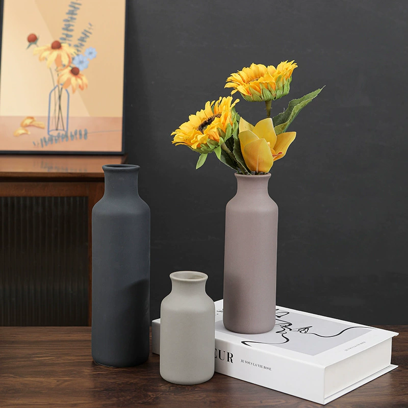 Керамическая ваза украшение высокого уровня чувства Моранди Сухая цветочная цветочная композиция цветочная композиция для дома гостиная украшения через границу