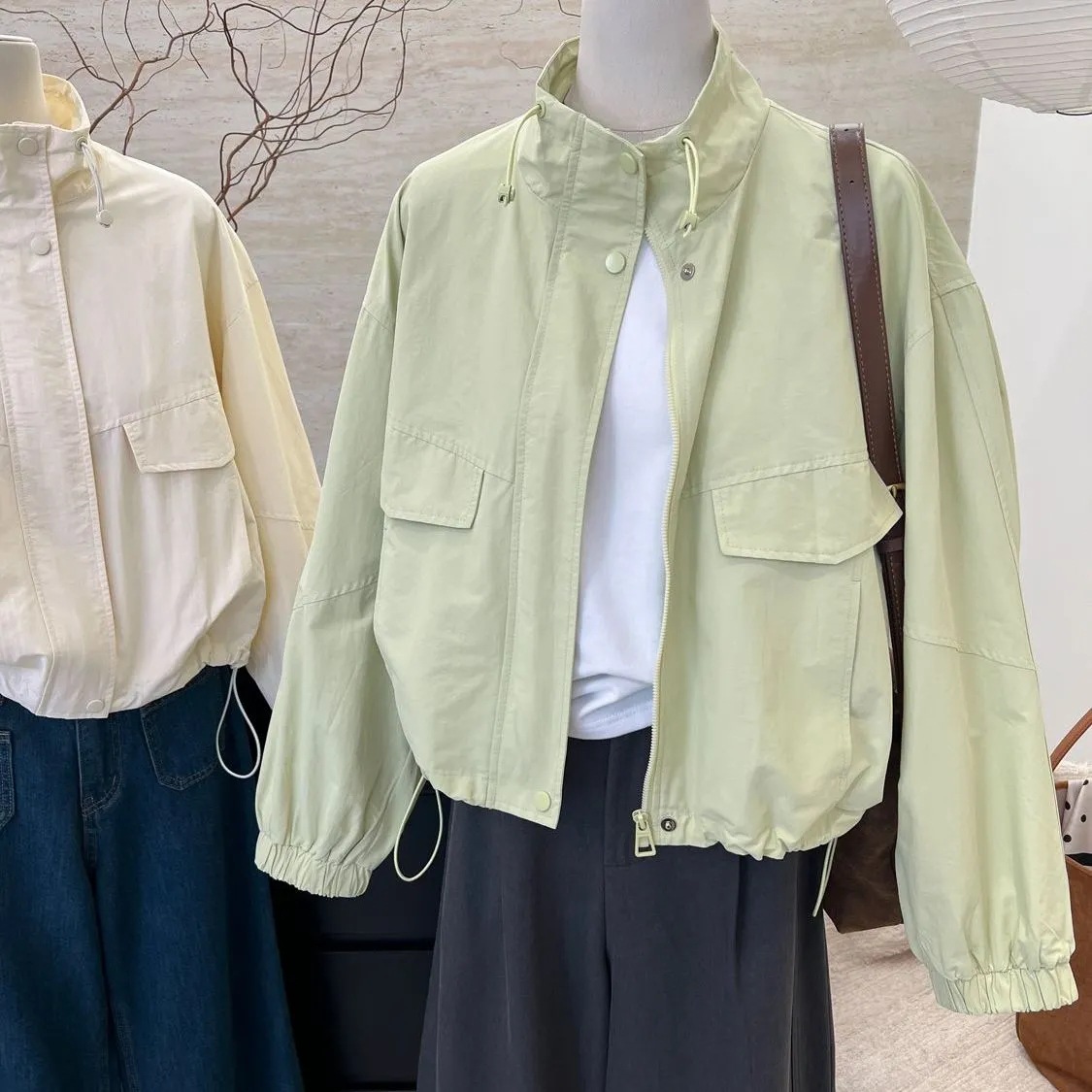 Jacket Short Coat for Women, New Spring and Autumn Style, Petite Harajuku Hong Kong Style, Loose American Baseball Jacket, Korean Style Jacket