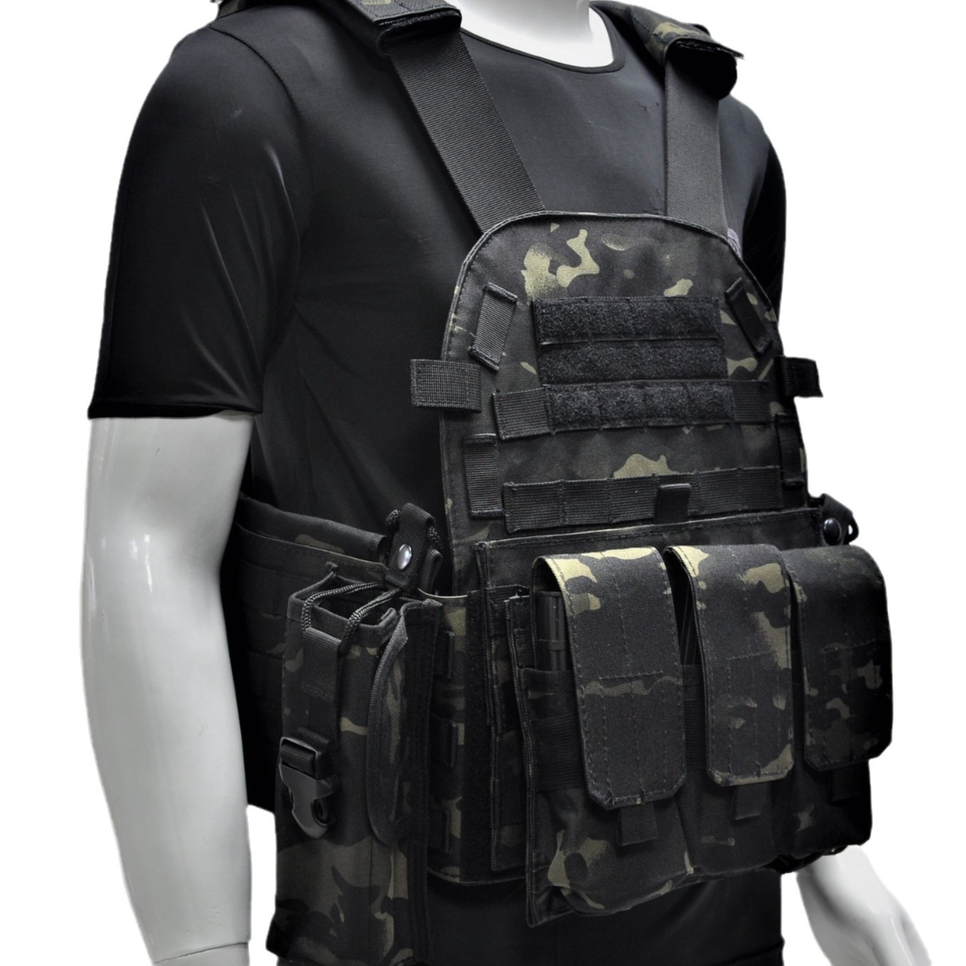 Transfronterizo 6094 táctica de pollo MOLLE chaleco multifuncional ligero CS chaleco de camuflaje de soldados especiales