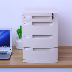 File storage box A4 desktop lockable plastic drawer-type data file storage file cabinet rack file folder