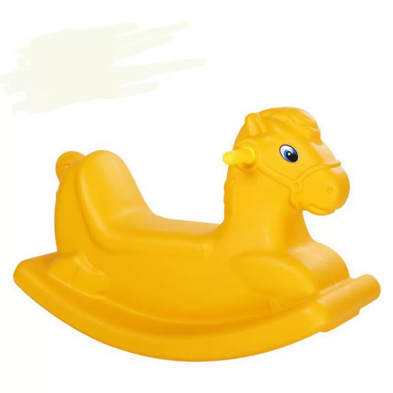 木马儿童摇马婴儿加厚塑料幼儿园单色连体摇摇玩具周岁礼其他出口