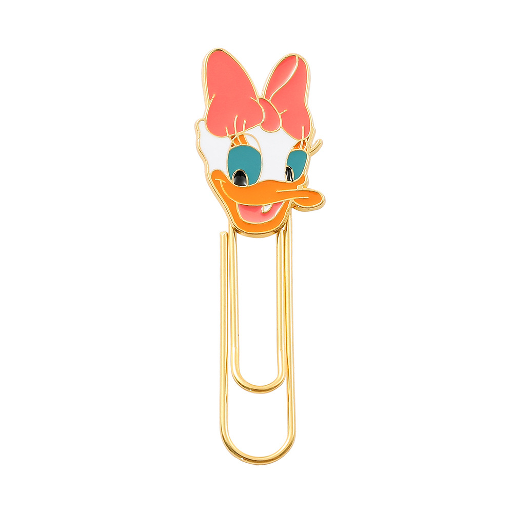 Marcadores de metal creativos exquisitos Mickey Minnie clips bookshelf marcadores de Donald para estudiantes exquisitos marcadores