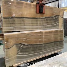天然进口清水玉大理石板材可加工成品green onyx with veins奢石