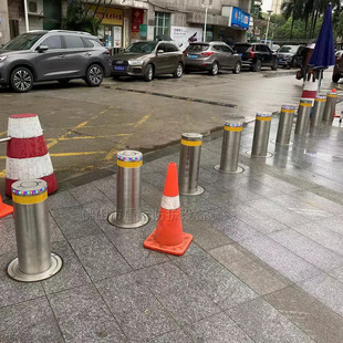 304 White Steel Finished Car Block Jilin Changchun Liaoyuan Tonghua Siping School Automatic Adjustable Car Block Roadblock Pile