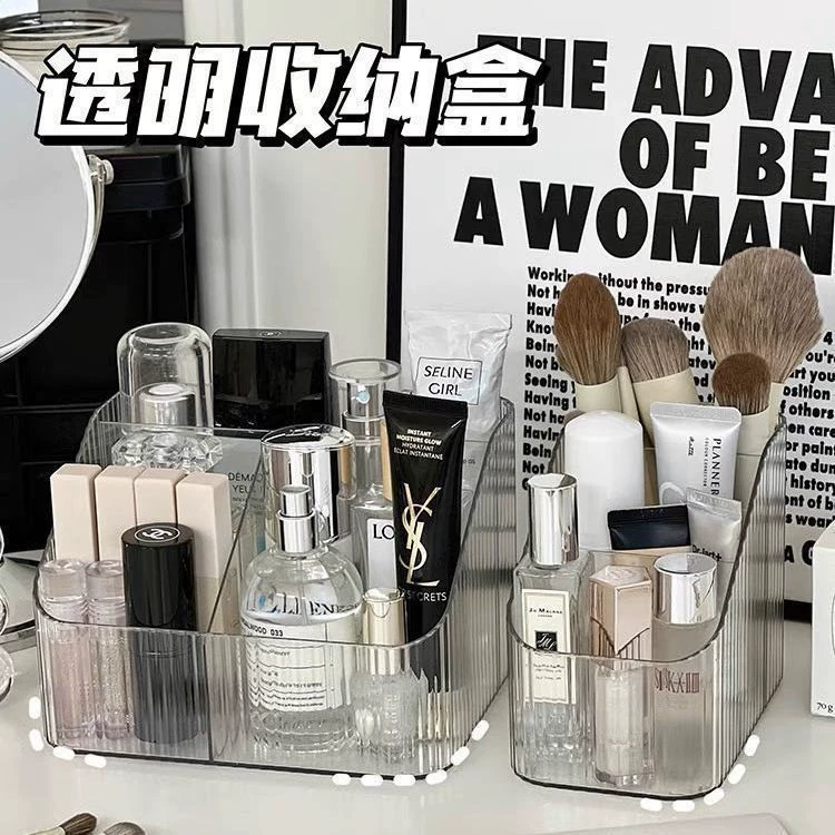 Коробка для макияжа Прозрачный акриловой уход за кожей стол туалетный столик для хранения подставка F