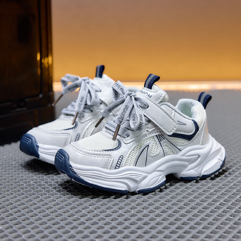 Zapatos deportivos para niños otoño 2026 nuevos zapatos de papá para niños zapatos de malla transpirables zapatos de corrida para niñas zapatos de niños ecológicos
