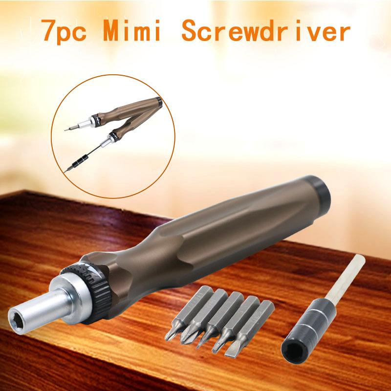 内六角公制螺丝刀高速钢 7pcs/套 十字一字内六角批头 带连接杆