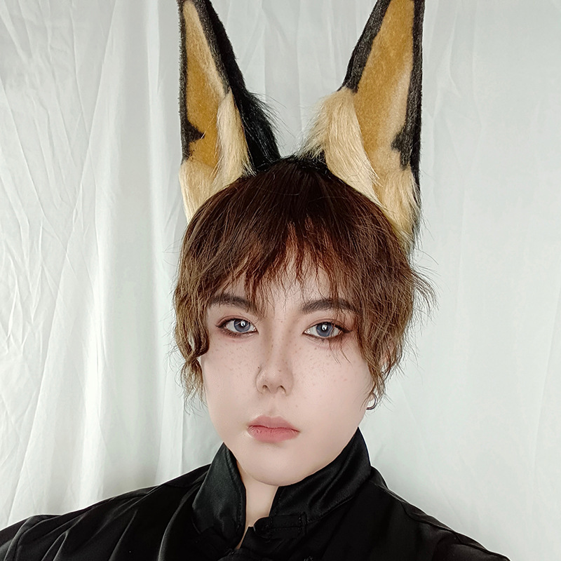 覇気の杜宾さんの犬の耳のカチューシャの动物の擬人cos総攻の超ハンサムな耳の道具のヘアピン|undefined