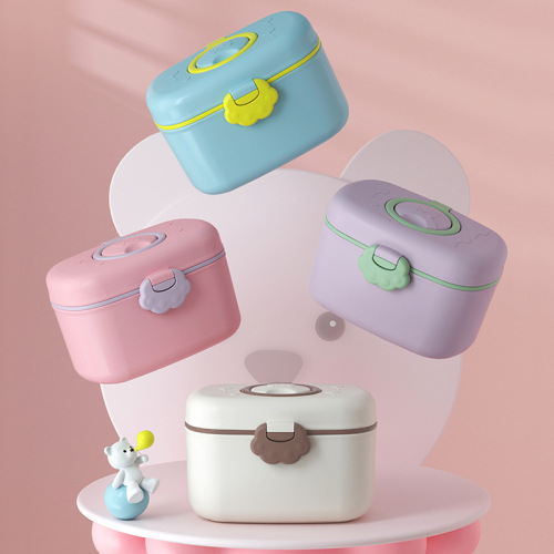 Baby milk powder packaging box for outing portable newborn baby rice flour sealed jar complementary food storage milk powder box