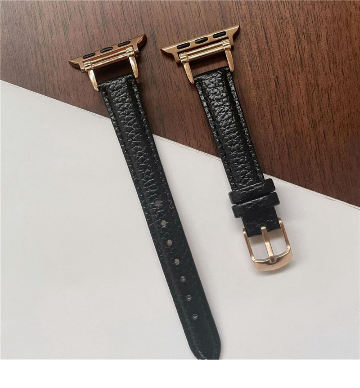 适用applewatch表带女款感皮质se苹果手表iwatchs7/6/5/4/3/2详情6