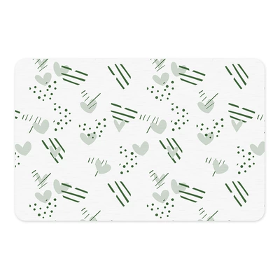 Mat Toilet Bathroom Door Toilet | Avtomobil döşəmə paspasları - heart-pattern-green-6039