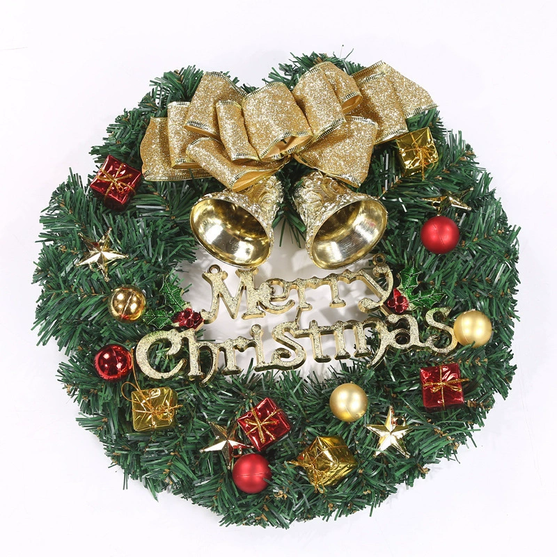 PVC wreath, 30 cm, red hotel & supermarket Christmas decoration