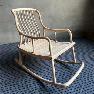 Rocking Chair, Lounge Chair, Leisure Chair, New Chinese Style Solid Wood, Northern Elm, Home Balcony Chair, Leisure Chair, Factory Direct Supply Wholesale