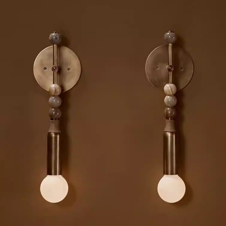 Apparatus Pendant Light, Vintage Wabi-Sabi Style Marble Wall Lamp, Living Room Dining Table Tea Room Study Bedroom Bedside Lamp