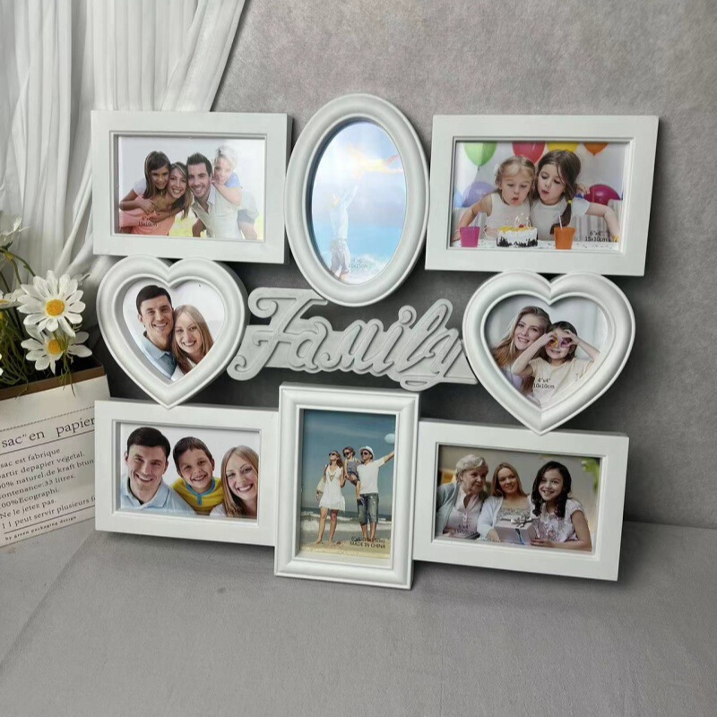 Factory direct family family family 6 inch 4 inch combination 8 hole integrated photo frame living room sofa porch decorative wall Factory direct family family family 6 inch 4 inch combination 8 hole integrated photo frame living room sofa porch decorative wall