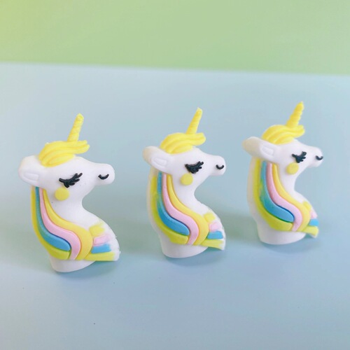 Creative cartoon unicorn pen cap protector 3D stereoscopic neutral pen pencil PVC soft rubber pen tip factory wholesale