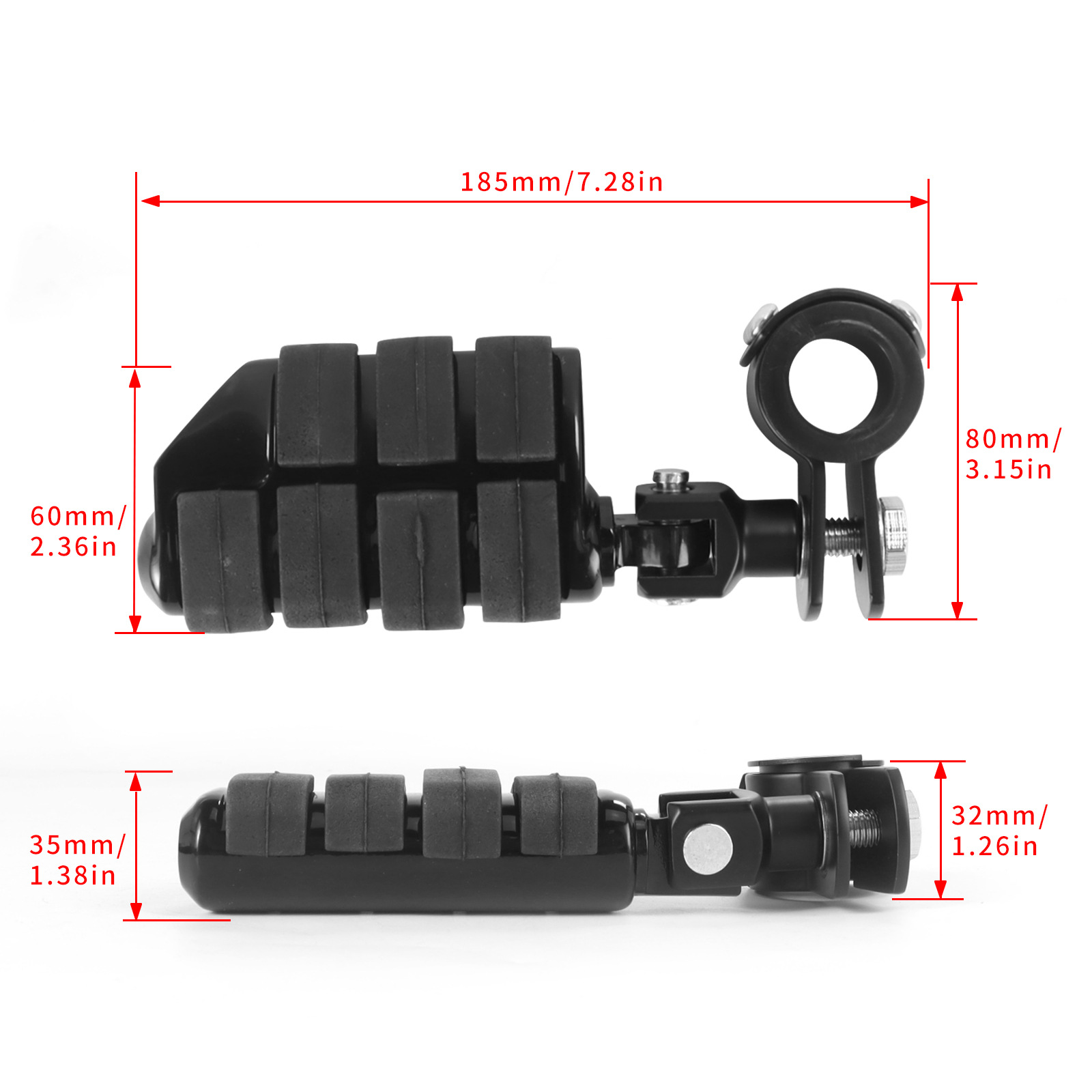 Suitable for Harley Road King Street Glide Modified Aluminum Alloy Footrests Motorcycle Modification Parts