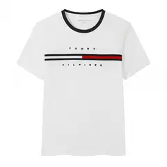 2024 In Stock Tommy T-Shirt Men Short Sleeve Summer Crew Neck Loose Casual Daily Base Layer Trendy Dropshipping