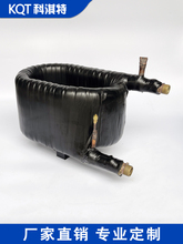 5P空气能套管式换热器同轴盘管热泵热交换器空调蒸发器冷凝器维修