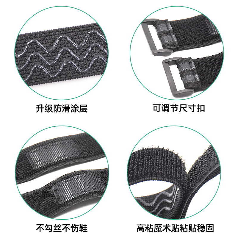 Correa de tubo anti-caída botas altas para niñas hebilla antideslizante Velcro adhesivo epoxi antideslizante botas largas Correa