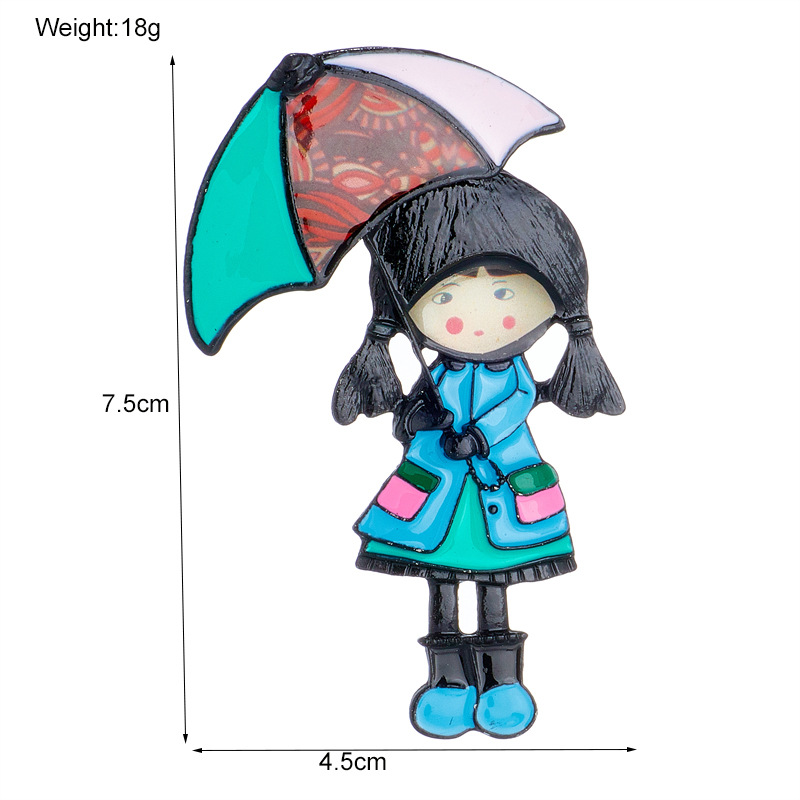 19g Weight Brooches Classification Casual Occasion Acrylic Material Human, Cartoon Character Pattern All Seasons Season Women's Gender Retro, Classic Style Style Retro Classic Style Pin Human Cartoon Character Acrylic Women's Brooches 4