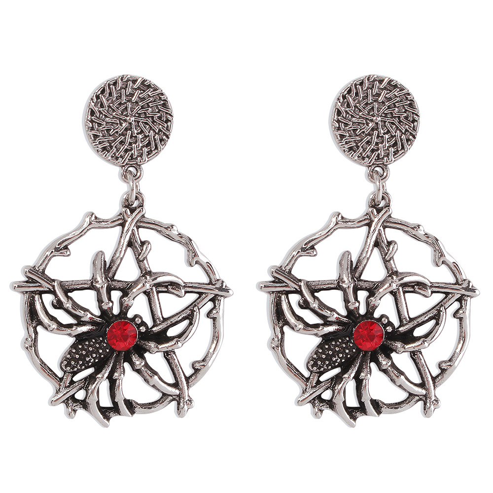 Fashion Pentagram Spider Earrings Wholesale Nihaojewelry display picture 2