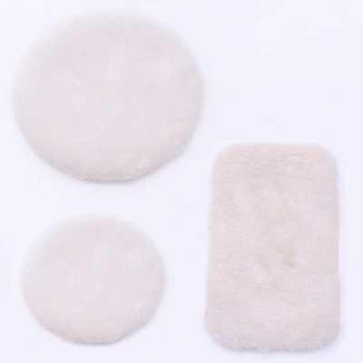 Wool pad — Mat, Balcony Mat, Faux Wool, Non-Slip - standard-3-piece-set-beige