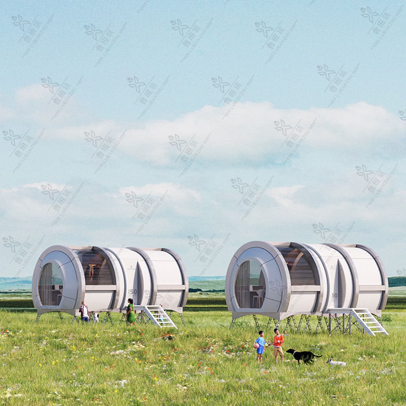 Estructura de acero Villa unifamiliar de alta gama de ciencia ficción ver B & B residencial lugar escénico complejo espacio de agua cápsula