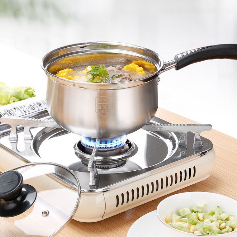 304 olla de leche pequeña de acero inoxidable para bebés, fideos para cocinar, fideos instantáneos, leche caliente, olla de sopa de leche casera Tang Xiang