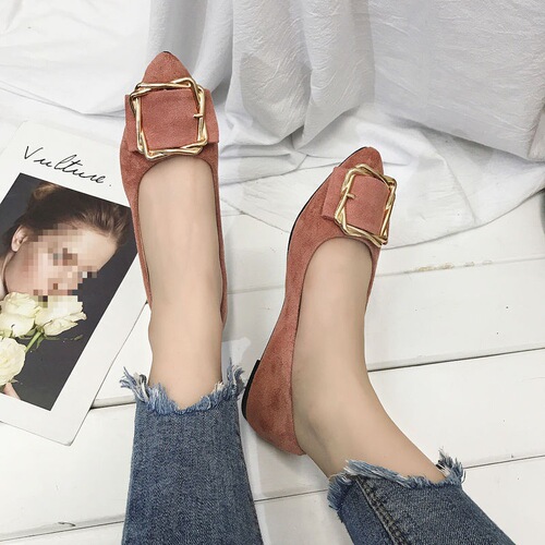 Women's Spring and Summer Student Korean Version Versatile Flat Pointed Toe Slip-On Hong Kong Style Fashion Sneakers
