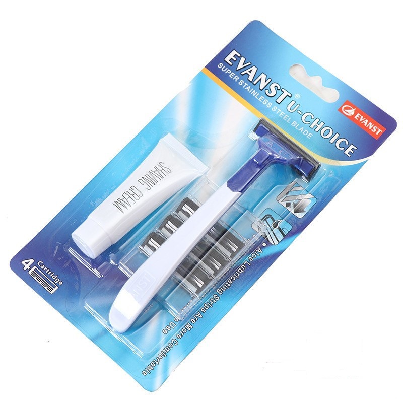 Travel standing portable disposable razor razor razor with shaving cream hotel wholesale paper box