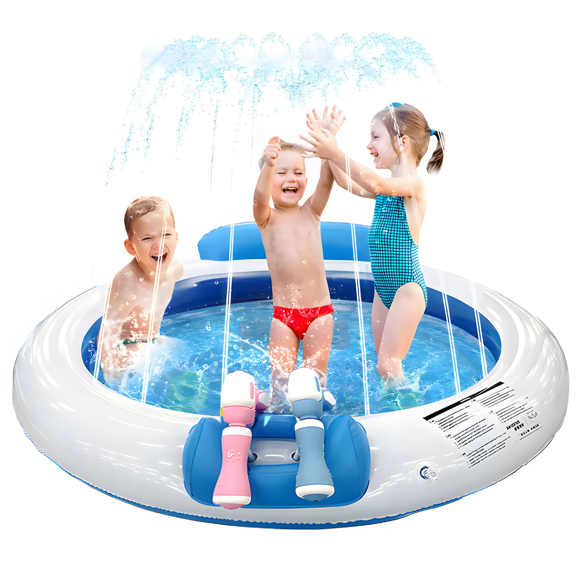 Коврик для распыления воды «Астронавт» с водяным пистолетом, распылительный бассейн для плавания, ПВХ, для детей, для взрослых, надувной, для улицы, для всей семьи