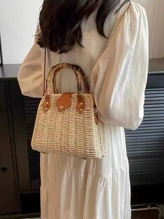 Retro straw universal one-shoulder bag