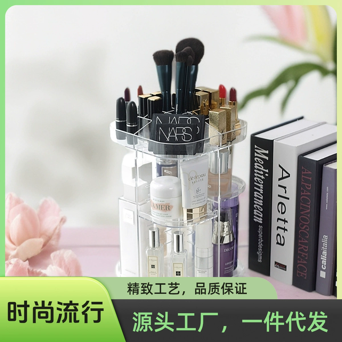 Прозрачный акриловый косметический ящик для хранения, столик для помады для ухода за кожей