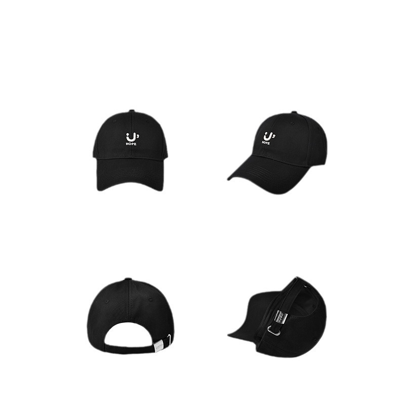 Gran bordado de letras alrededor de la cabeza adecuado para la cara redonda cara cuadrada sombrero de béisbol profundo sombrero de la mujer ancho borde de sombrero para mostrar la cara pequeño sombrero de boca de pato