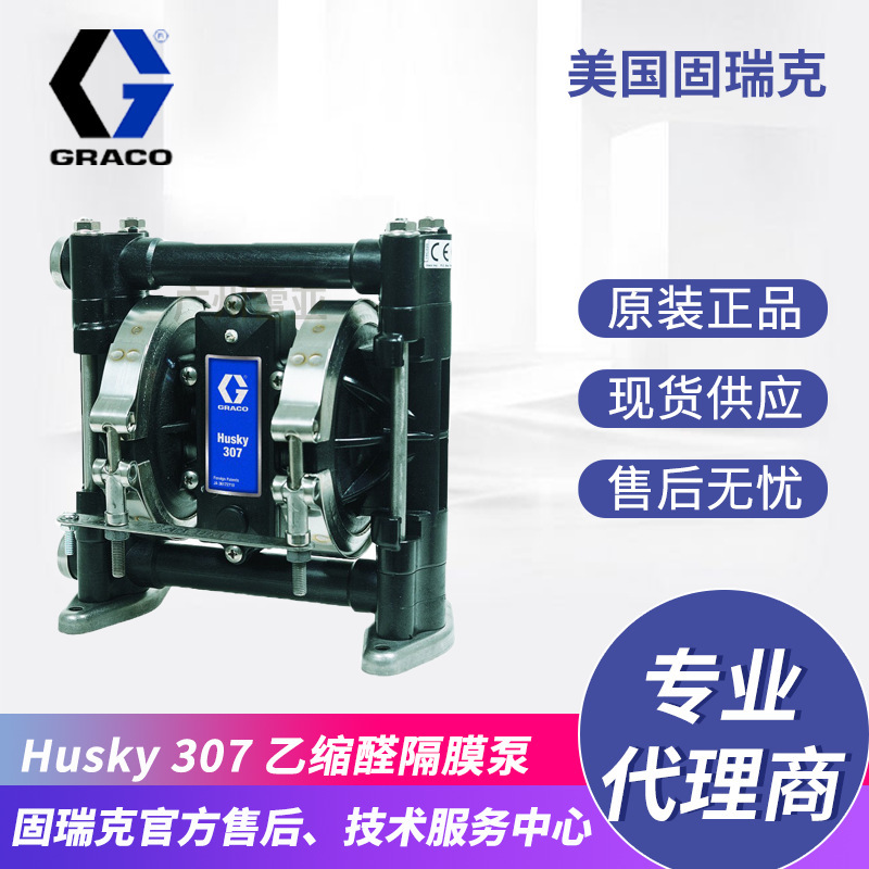 GRACO/固瑞克隔膜泵HUSKY307 D31211乙缩醛材质气动隔膜泵D31255