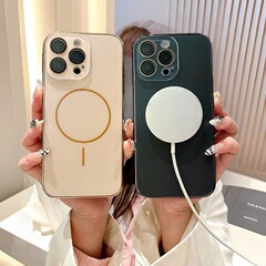 電気めっきの細い輪の磁気は小さい窓を吸収してiphone16 promaxの携帯電話の携帯電話の15の全包みのレンズの膜の保護の殻を適用します。