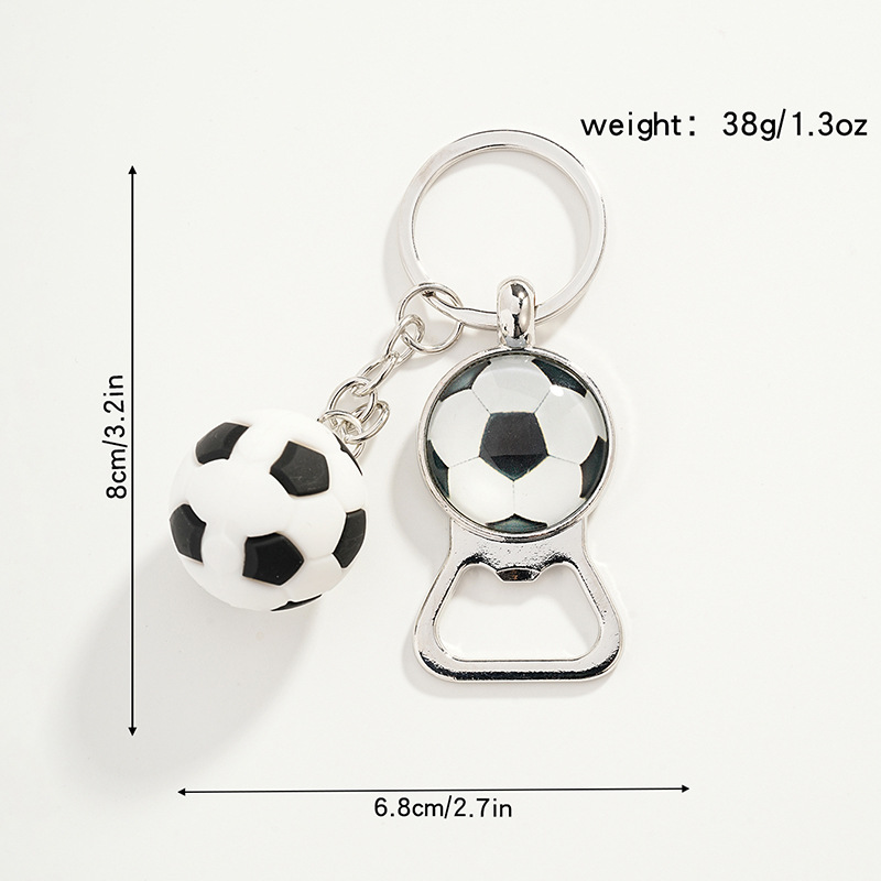 Sport Ball Basketball Football Metall Unisex Taschenanhänger Schlüsselbund display picture 4