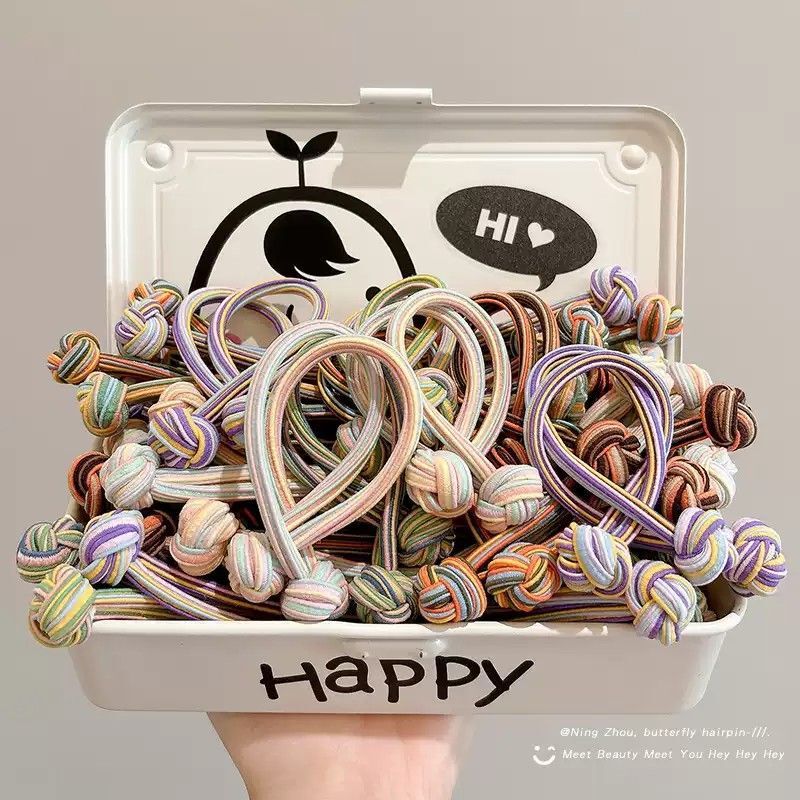 New Candy-Colored Ball Head Rubber Band Women's Hair Tie Thickened Durable Hair Tie Headband Knotted Ball Hair Accessories New Candy-Colored Ball Head Rubber Band Women's Hair Tie Thickened Durable Hair Tie Headband Knotted Ball Hair Accessories