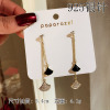 Fashionable universal silver needle, long earrings with tassels, silver 925 sample, Korean style, internet celebrity, diamond encrusted