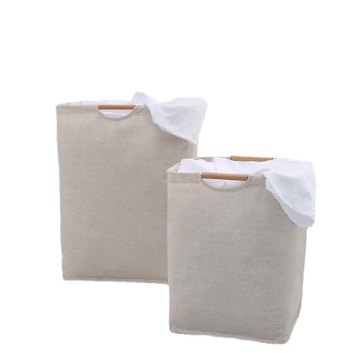 Cotton and linen dirty clothes basket folding portable fabric home dirty clothes basket bedroom bathroom laundry storage basket laundry basket